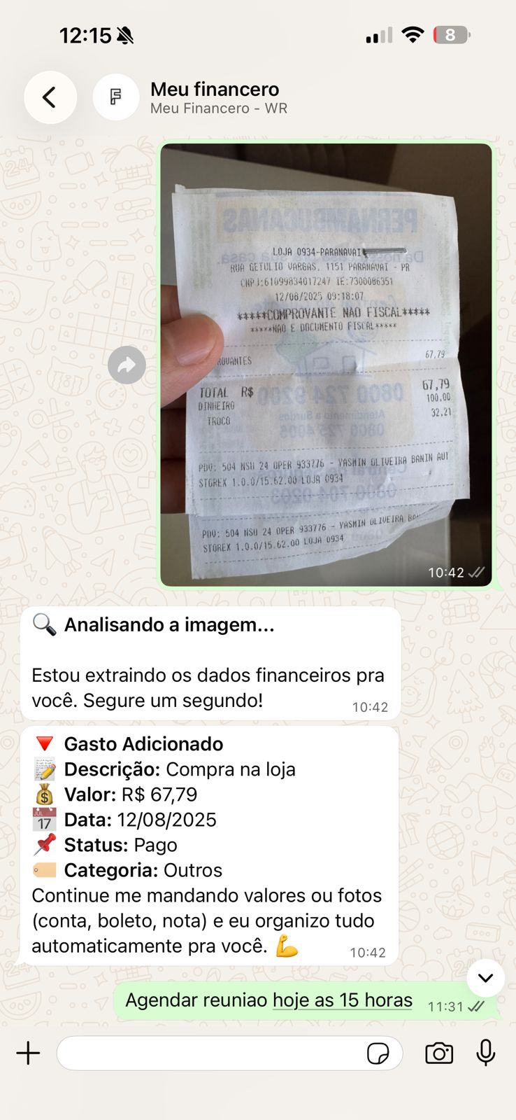 Depoimento em vídeo de Seu Antônio